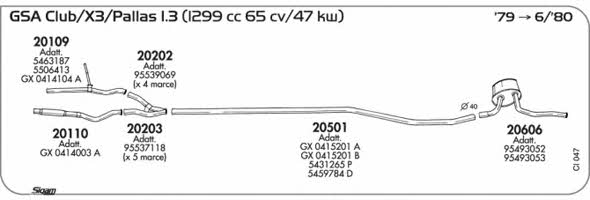 Sigam CI047 Exhaust system CI047