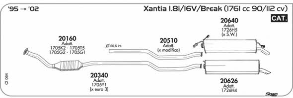 Sigam CI064 Exhaust system CI064