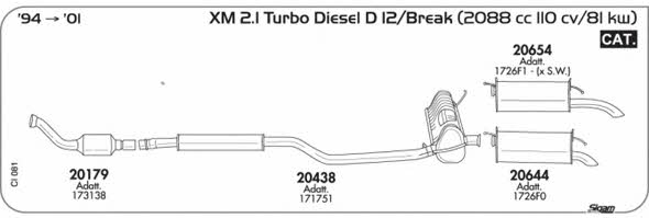 Sigam CI081 Exhaust system CI081