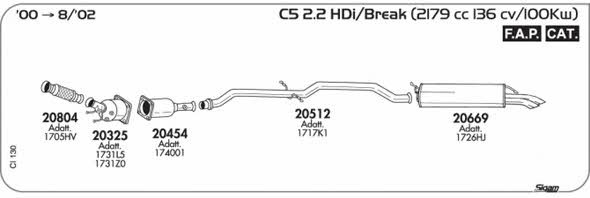 Sigam CI130 Exhaust system CI130