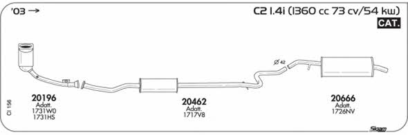 Sigam CI156 Exhaust system CI156