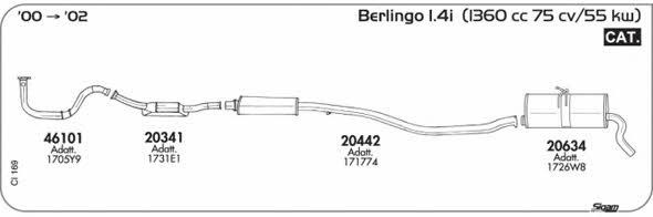 Sigam CI169 Exhaust system CI169