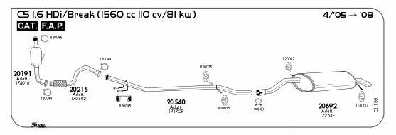 Sigam CI199 Exhaust system CI199