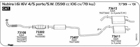 Sigam DW013 Exhaust system DW013