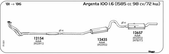  FI001 Exhaust system FI001