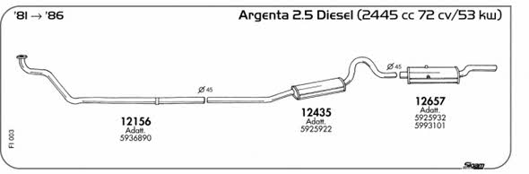 Sigam FI003 Exhaust system FI003