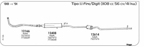 Sigam FI155 Exhaust system FI155