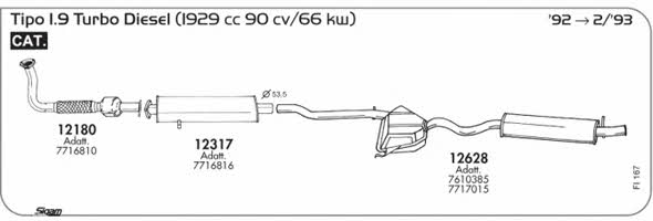 Sigam FI167 Exhaust system FI167