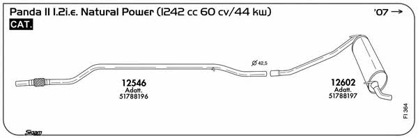 Sigam FI364 Exhaust system FI364