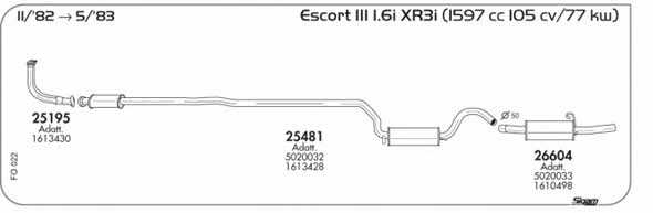 Sigam FO022 Exhaust system FO022