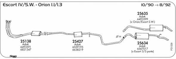 Sigam FO029 Exhaust system FO029