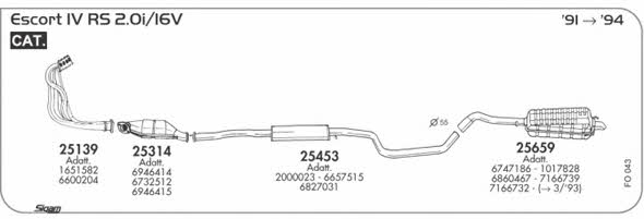 Sigam FO043 Exhaust system FO043