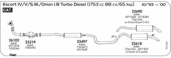 Sigam FO052 Exhaust system FO052