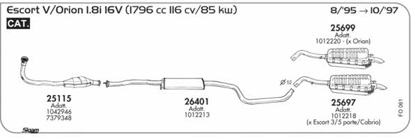 Sigam FO061 Exhaust system FO061