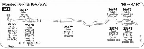 Sigam FO119 Exhaust system FO119