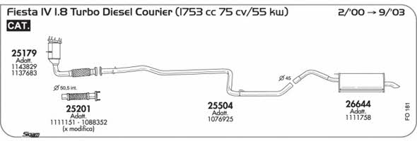 Sigam FO181 Exhaust system FO181