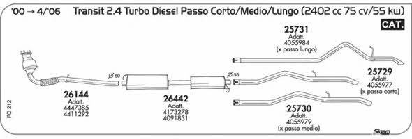 Sigam FO212 Exhaust system FO212
