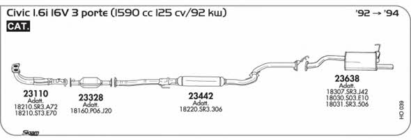 Sigam HO039 Exhaust system HO039