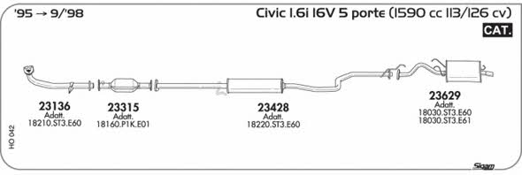 Sigam HO042 Exhaust system HO042