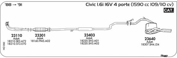 Sigam HO050 Exhaust system HO050