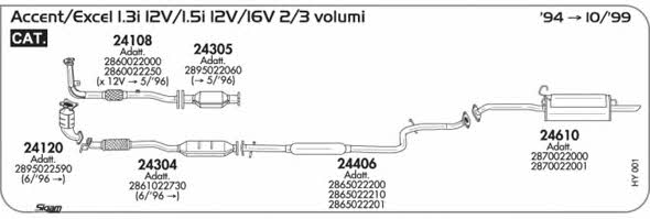 Sigam HY001 Exhaust system HY001