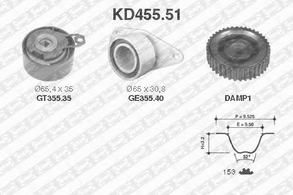 SNR KD45551 Timing Belt Kit KD45551