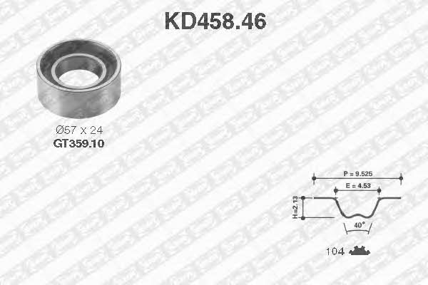 Cambelt kit Fiat Cinquecento: KD45846 SNR Timing Belt Kit