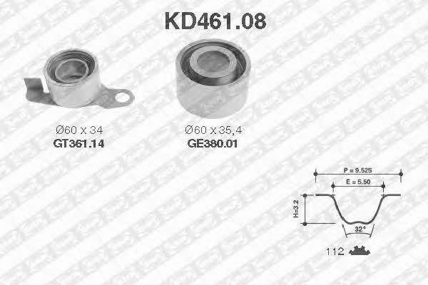 Timing belt set Rover: KD46108 SNR Timing Belt Kit