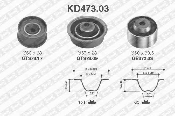 SNR KD47303 Timing Belt Kit KD47303
