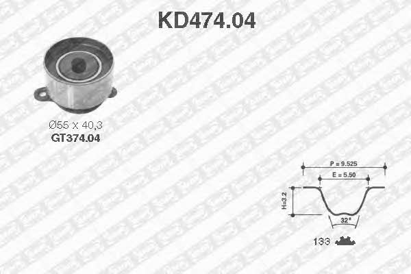 SNR KD474.04 Timing Belt Kit KD47404