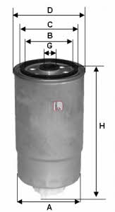 Sofima S 7H2O NR Fuel filter S7H2ONR