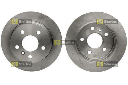 StarLine PB 1599 Rear brake disc, non-ventilated PB1599