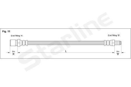 StarLine HA CE.1254 Brake Hose HACE1254