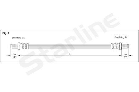 StarLine HA DG.1207 Brake Hose HADG1207