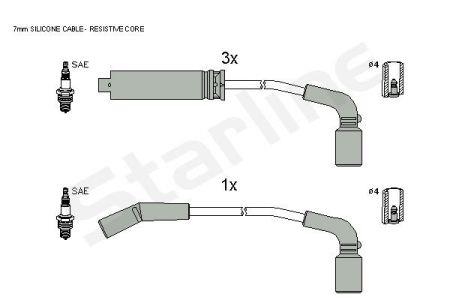 StarLine ZK 7292 Ignition cable kit ZK7292