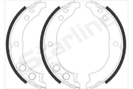 Parking brake shoes Fiat: BC08900 StarLine Handbrake shoes