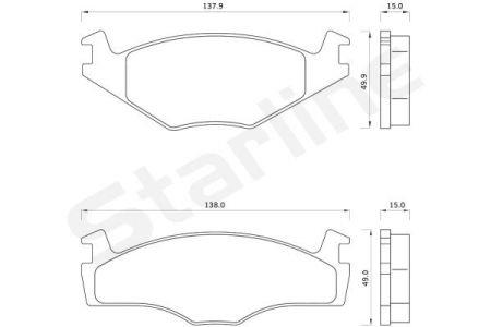 StarLine BD S068 Brake Pad Set, disc brake BDS068