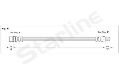 StarLine HA A.1200 Brake Hose HAA1200