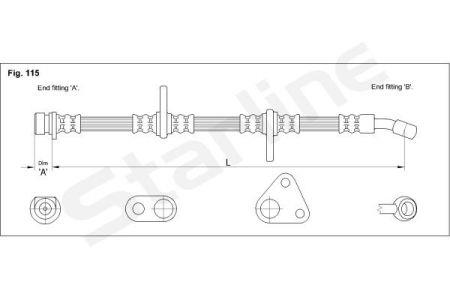 StarLine HA AB.1224 Brake Hose HAAB1224