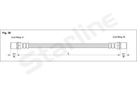 StarLine HA EB.1206 Brake Hose HAEB1206