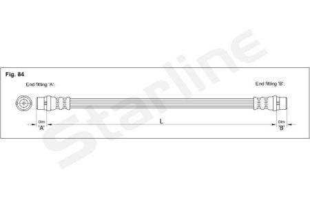 StarLine HA EE.1247 Brake Hose HAEE1247