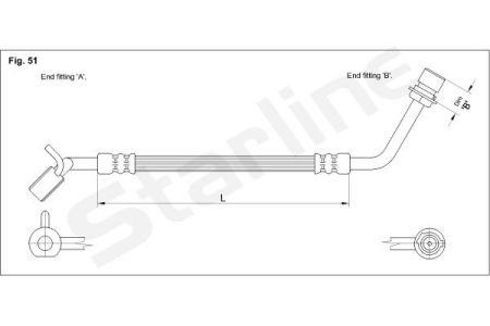 StarLine HA AC.1234 Brake Hose HAAC1234