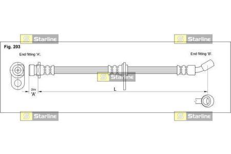 StarLine HA ST.1018 Brake Hose HAST1018