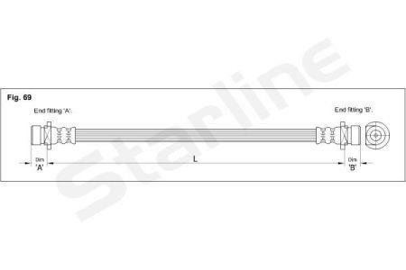 StarLine HA ST.1135 Brake Hose HAST1135