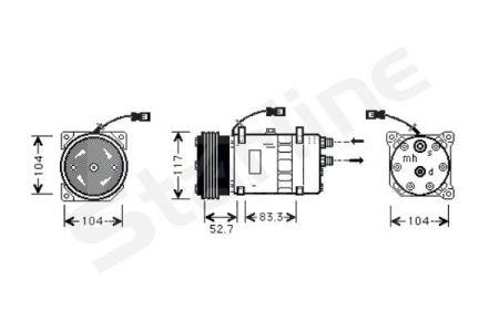 StarLine DK STK0084 Compressor, air conditioning DKSTK0084