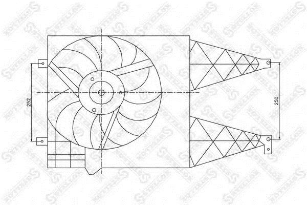 2999011SX Stellox Hub, engine cooling fan wheel