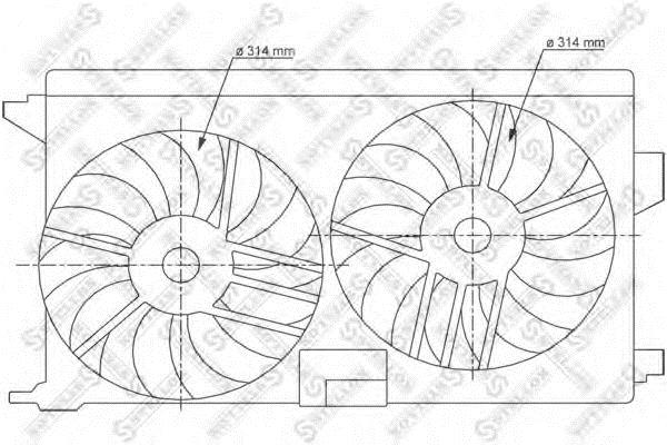 Stellox 29-99054-SX Hub, engine cooling fan wheel 2999054SX