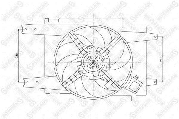 Stellox 29-99063-SX Hub, engine cooling fan wheel 2999063SX