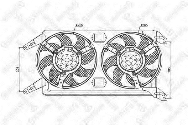 Stellox 29-99066-SX Hub, engine cooling fan wheel 2999066SX