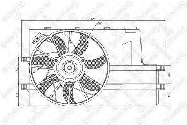 Stellox 29-99068-SX Hub, engine cooling fan wheel 2999068SX